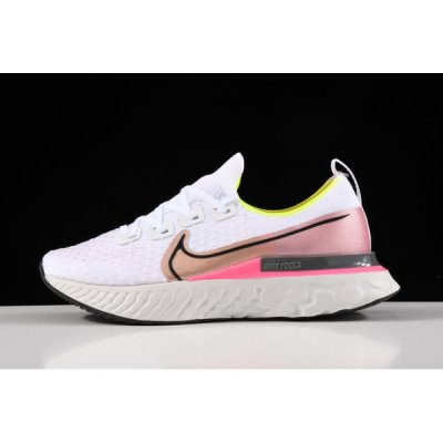 Nike Bayan React Infinity Run Flyknit Platini / Pembe Turuncu Koşu Ayakkabısı Türkiye - N43CPCPR